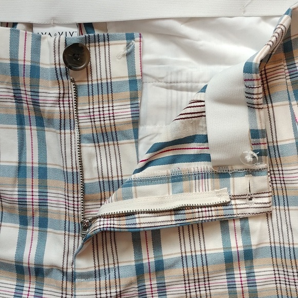 Women's plus size Ava and Viv spring colored plaid dress pants size 26w NWT - Picture 4 of 9